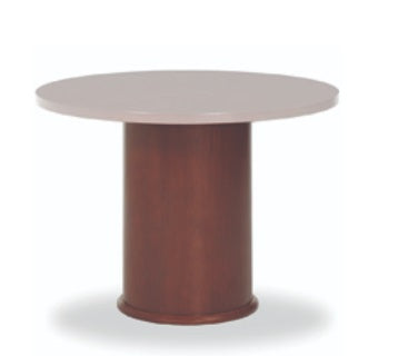 AICO Furniture Incept Round Meeting Table in Dark Almond image