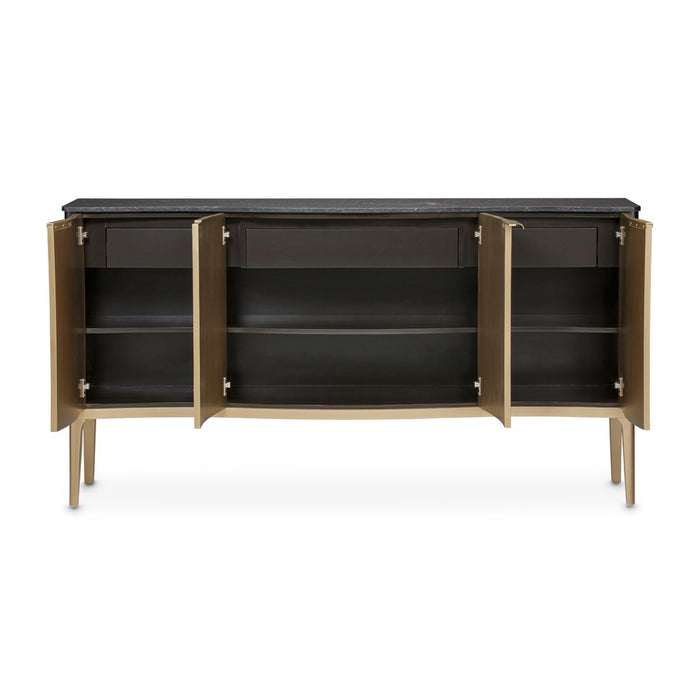 AICO Malibu Crest Sideboard in Crotch Mahogany