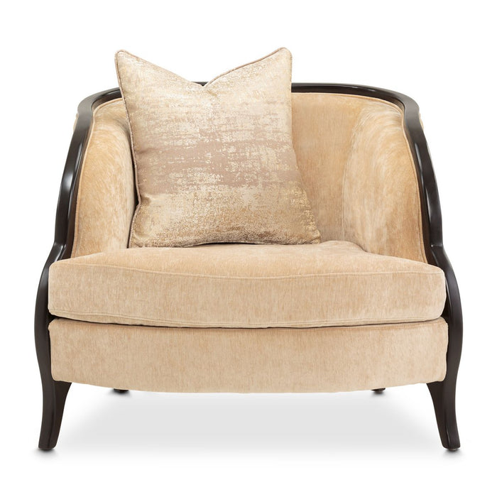AICO Malibu Crest Living Room Chair in Dark Espresso