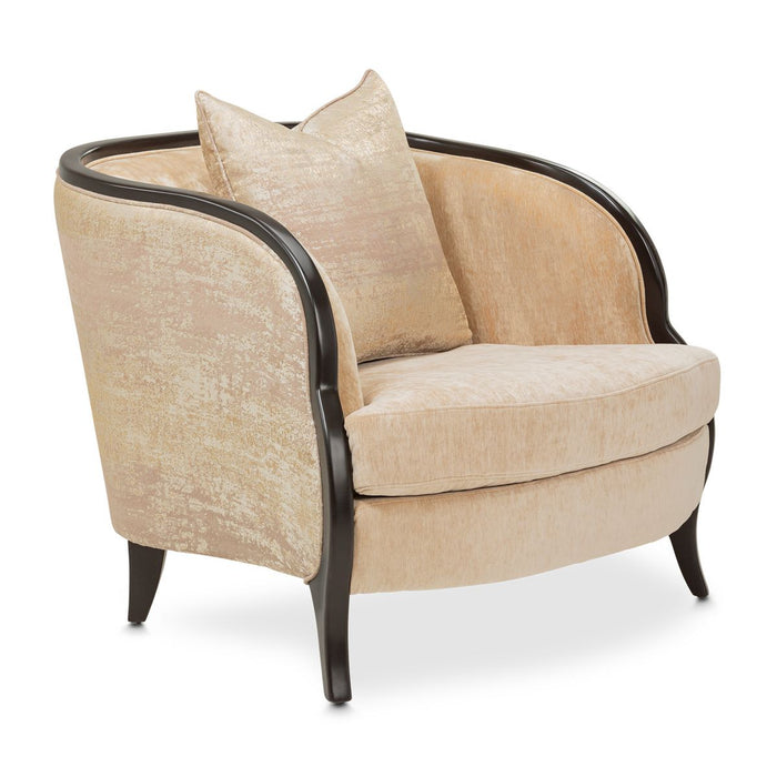 AICO Malibu Crest Living Room Chair in Dark Espresso