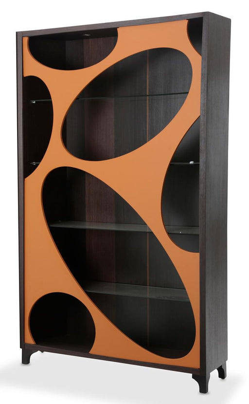 Aico 21 Cosmopolitan Curio Side Cabinet in Orange/Umber image