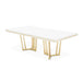 AICO Furniture Palm Gate Rectangular Dining Table in Cloud White image