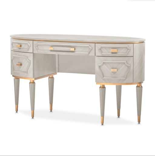 AICO Furniture St.Charles Vanity Desk in Dove Gray image