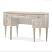 AICO Furniture St.Charles Vanity Desk in Dove Gray image