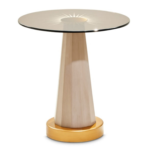 AICO Furniture St.Charles Chairside Table in Dove Gray image