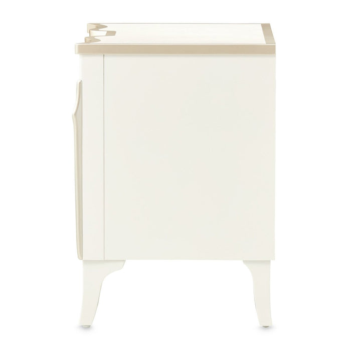 AICO Furniture La Marisia Nightstand in Creamy Pearl