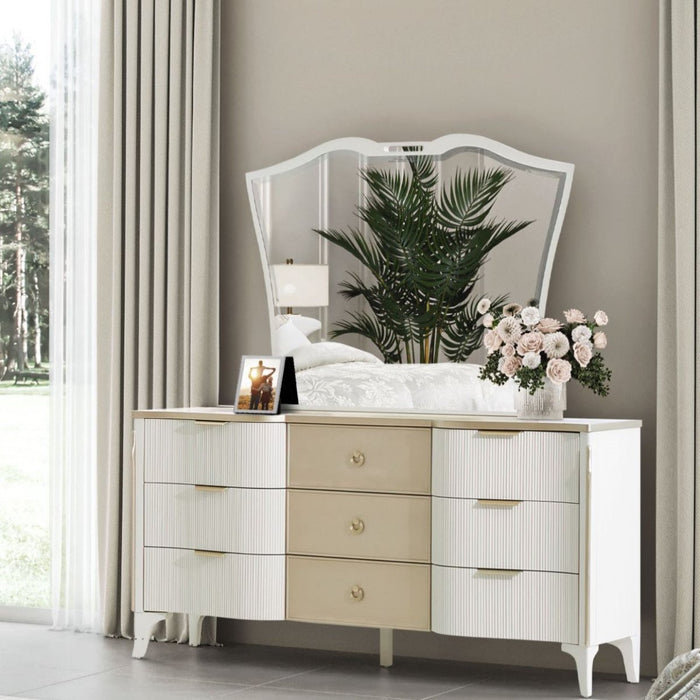 AICO Furniture La Marisia Dresser in Creamy Pearl