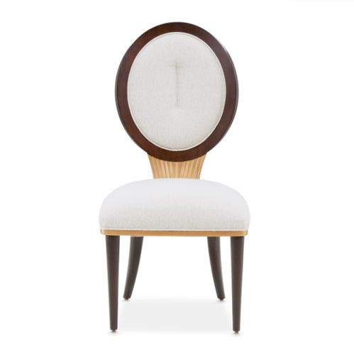 AICO Furniture Camellia Field Side Chair (Set of 2) in Warm Pecan