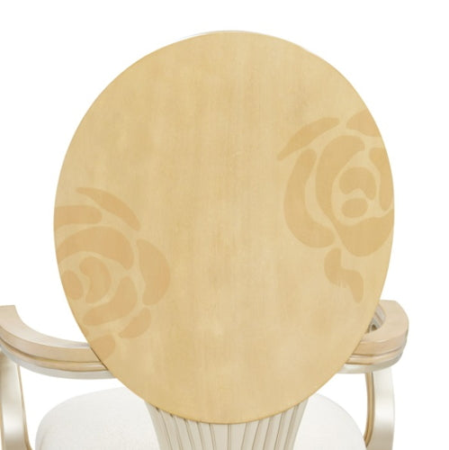 AICO Furniture Camellia Field Arm Chair (Set of 2) in Caramel