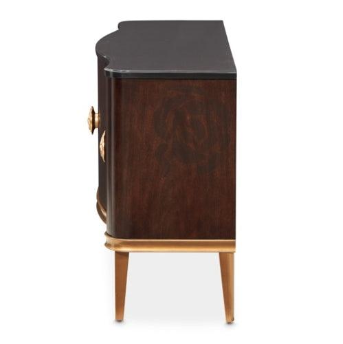 AICO Furniture Camellia Field Sideboard in Warm Pecan