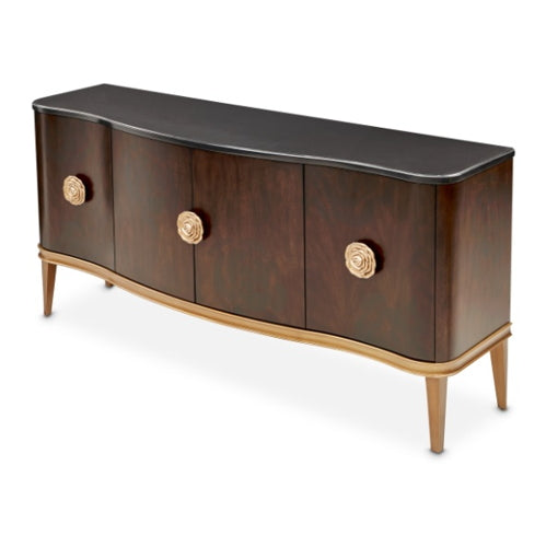 AICO Furniture Camellia Field Sideboard in Warm Pecan