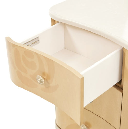 AICO Furniture Camellia Field Dresser in Caramel