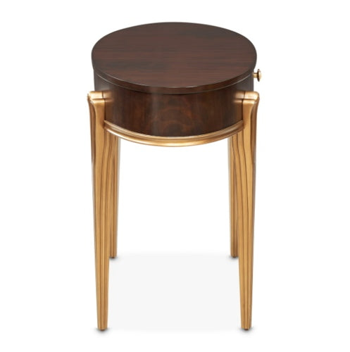 AICO Furniture Camellia Field Vanity Desk in Warm Pecan