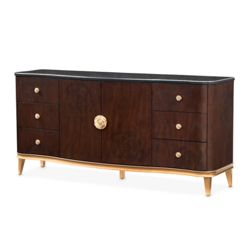 AICO Furniture Camellia Field Dresser in Warm Pecan image