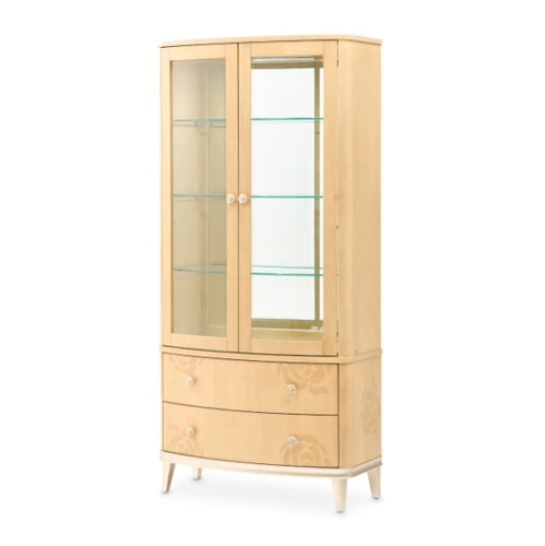 AICO Furniture Camellia Field Display Cabinet in Caramel image