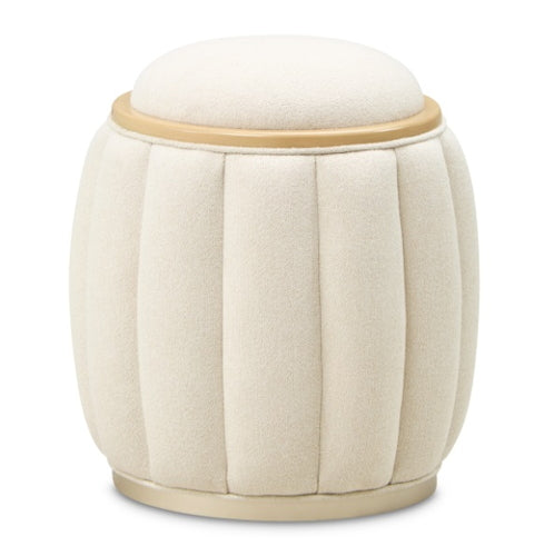 AICO Furniture Camellia Field Round Bench in Caramel image