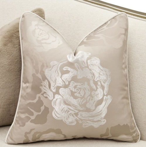 AICO Furniture Camellia Field Armless Chair Linen in Caramel