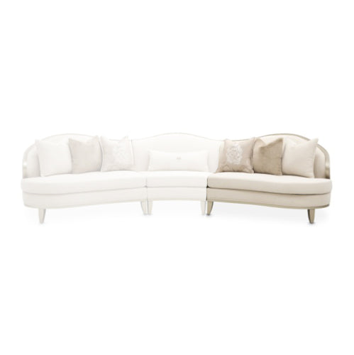 AICO Furniture Camellia Field RAF Loveseat Linen in Caramel image