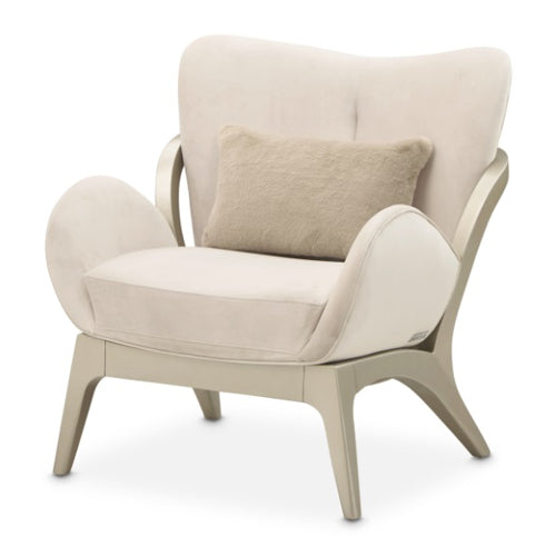 AICO Furniture Camellia Field Accent Chair Ivory in Caramel image