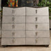 AICO Furniture Fantosini 10 Drawer Mule Chest in Silver Mist image