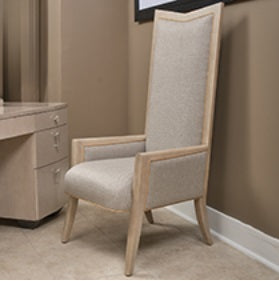 AICO Furniture Fantosini Desk Chair in Silver Mist image