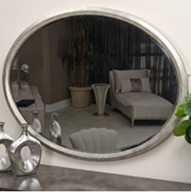 AICO Furniture Fantosini Wall Mirror in Silver Mist image