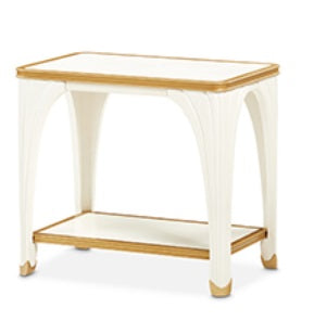 AICO Furniture La Terrazza Rectangular End Table in Creamy Pearl image