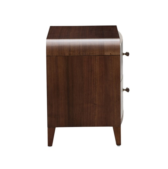 AICO Furniture Houston Large Nightstand in Walnut