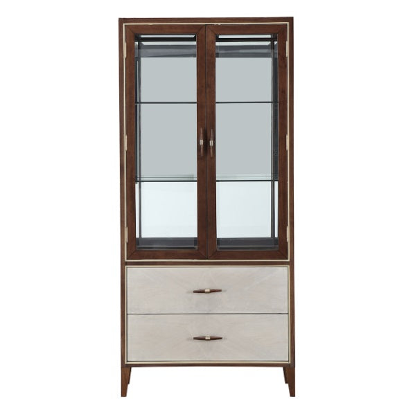AICO Furniture Houston Display Cabinet in Walnut