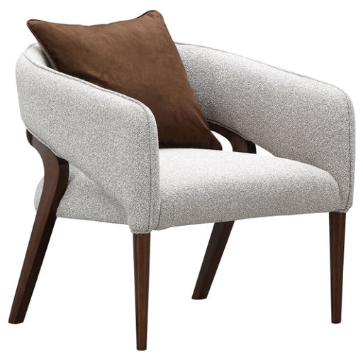 AICO Furniture Houston Accent Chair Pebble in Walnut image