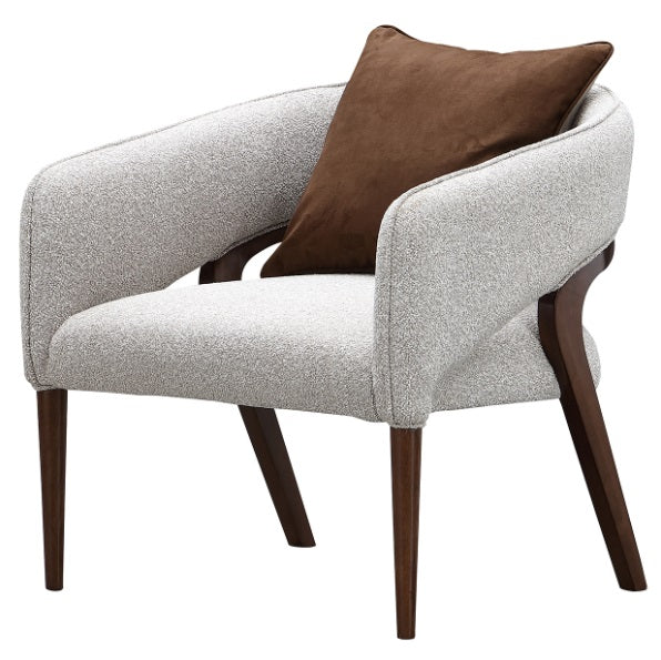 AICO Furniture Houston Accent Chair Pebble in Walnut