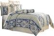 AICO Provence 9-pc Queen Duvet Set in Cadet image