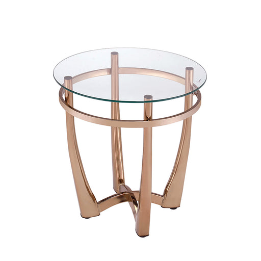 Orlando II Champagne & Clear Glass End Table image