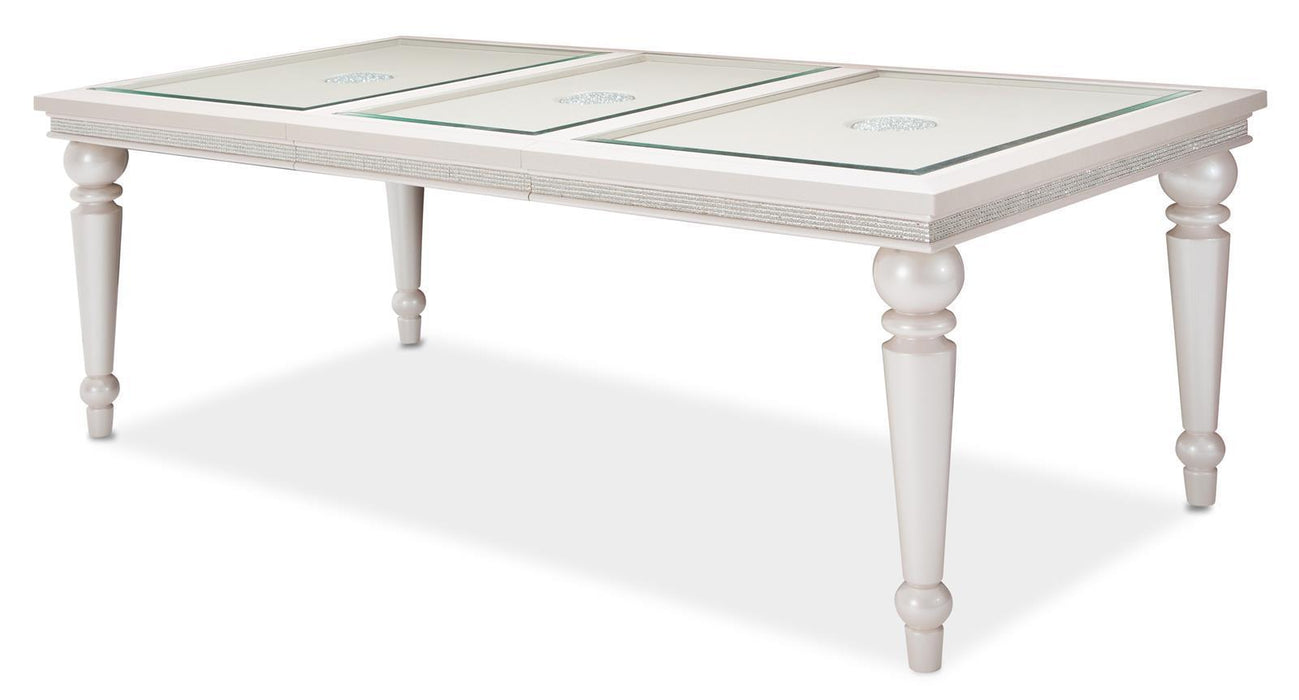 Glimmering Heights Leg Dining Table in Ivory