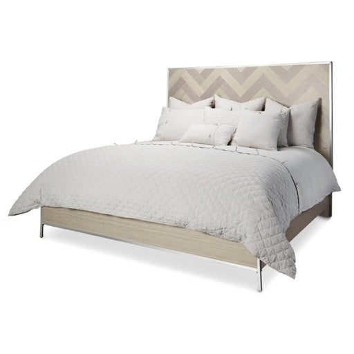 Silverlake Village King Panel Bed in Washed Oak image