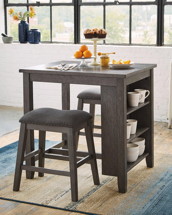 Caitbrook Counter Height Dining Table and Bar Stools (Set of 3)