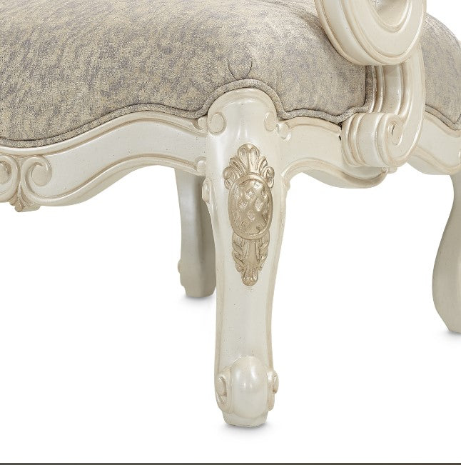 AICO Lavelle Oval Back Wood Chair Mystic in Classic Pearl