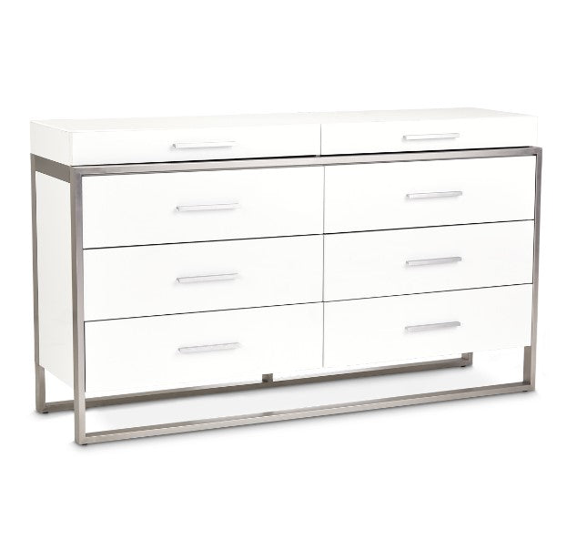 AICO Marquee Dresser in Cloud White