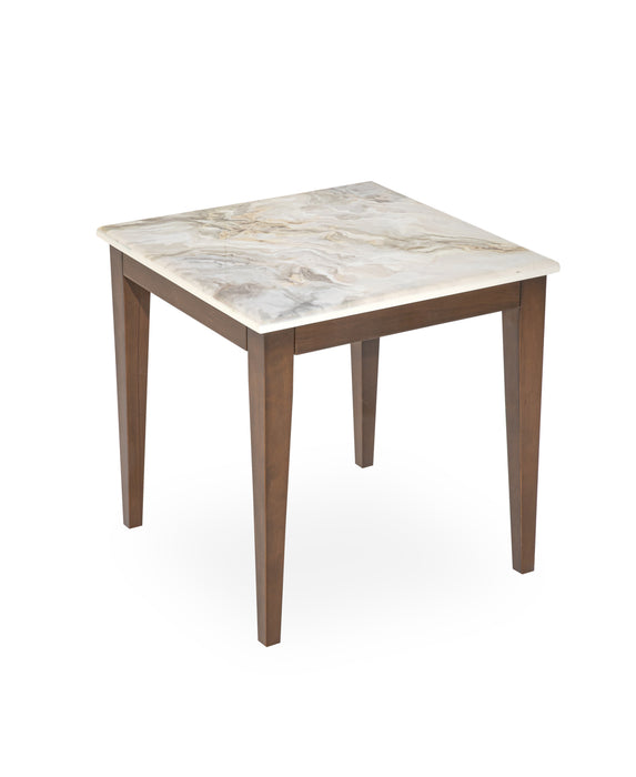 AICO Balboa End Table in Warm Walnut