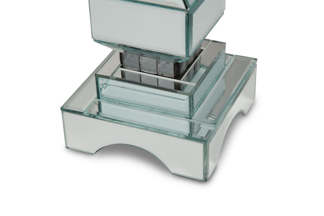 AICO Montreal 2-Tier Mirrored Candle Holder w/Crystal Accents (2/pack) image