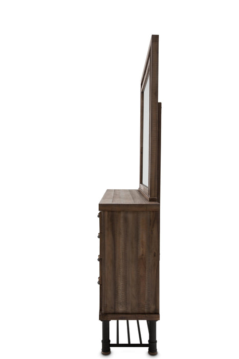 Aico Crossings Mirror in Reclaimed Barn