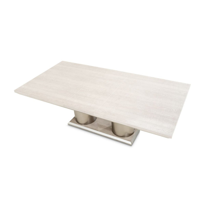 AICO Marin Double Pedestal Table in Greige