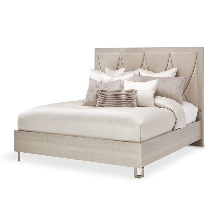 AICO Marin King Panel Bed in Greige image