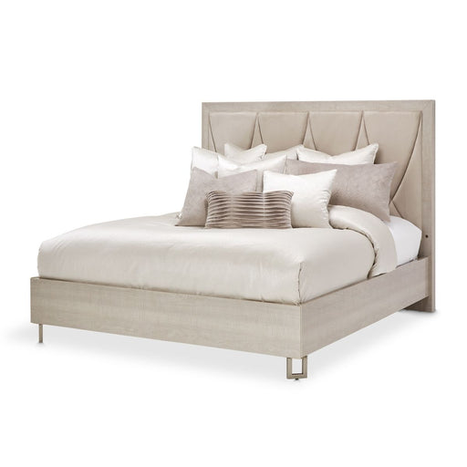 AICO Marin Queen Panel Bed in Greige image