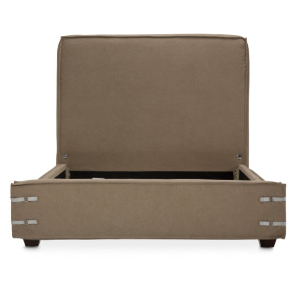 AICO Furniture Penninsula Queen Upholstered Bed in Khaki