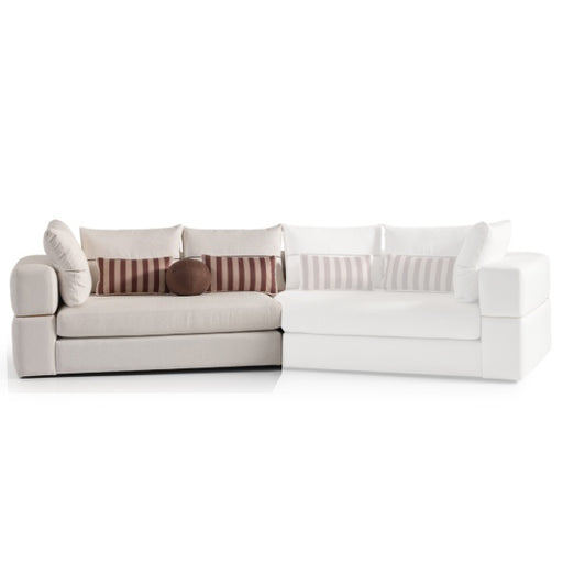 AICO Furniture Amora LAF Sofa Oatmeal in Eggshell Walnut image