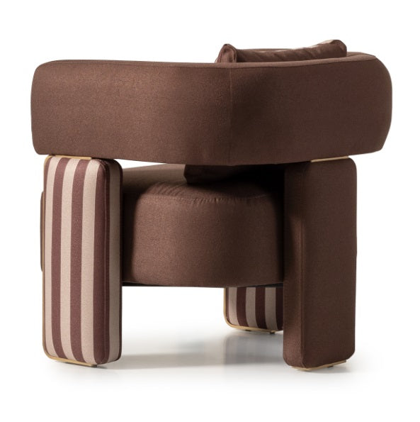 AICO Furniture Amora Chair Brown in Eggshell Walnut