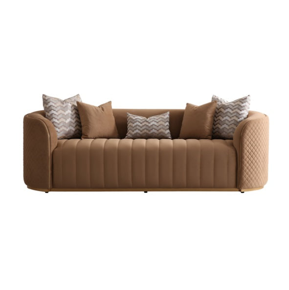 AICO Furniture Ariana Sofa in Caramel Gold