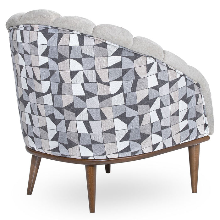 AICO Balboa Accent Chair in Warm Walnut