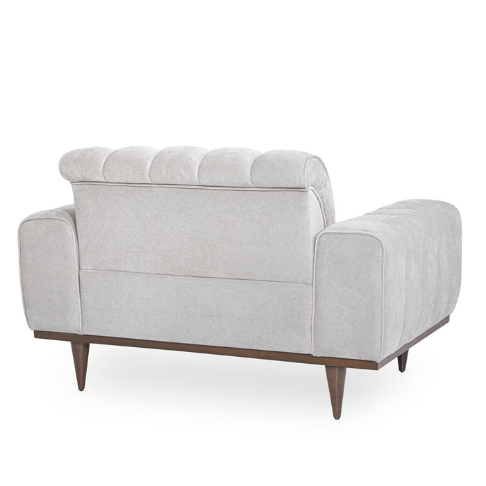 AICO Balboa Chair And A Half in Warm Walnut